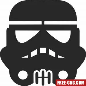 Storm trooper star wars silhouette figure clipart - Free dxf for laser cutting and plasma