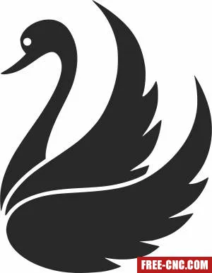 Swan cliparts - Free dxf files ready to cut