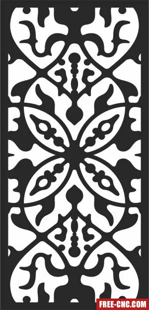 Wall pattern wall decorative door screen - Free dxf download