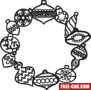 Christmas wreath ornament - Download free dxf for cnc plasma cutting