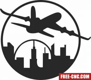 Plane wall decor - Free dxf download