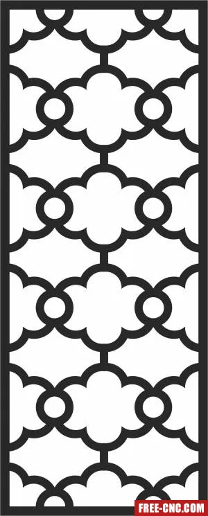 Door wall pattern wall door decorative - Free dxf files ready to cut