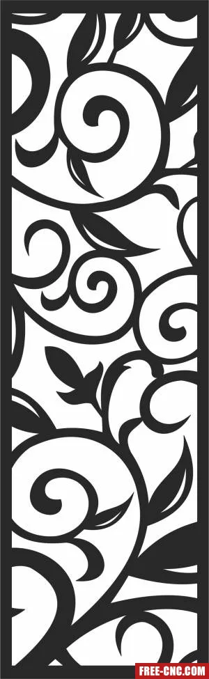 Pattern screen decorative - Free dxf for laser cutting and plasma