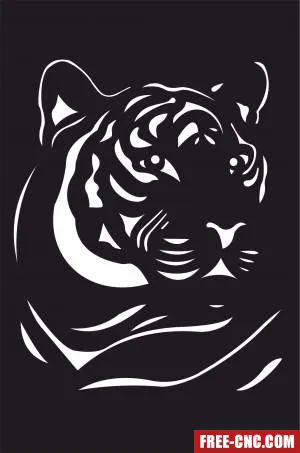 Tiger wall decor - Free dxf download