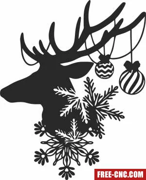 Christmas deer decor - Download free dxf for cnc plasma cutting