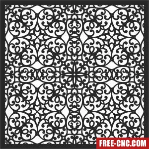Pattern wall decorative door screen wall - Download free dxf for cnc plasma cutting