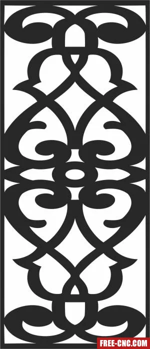 Wall decorative door - Download free dxf for cnc plasma cutting