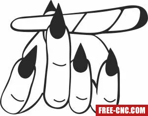 Woman holding cigarette - Download free dxf for cnc plasma cutting Woman holding cigarette - Download free dxf for cnc plasma cutting