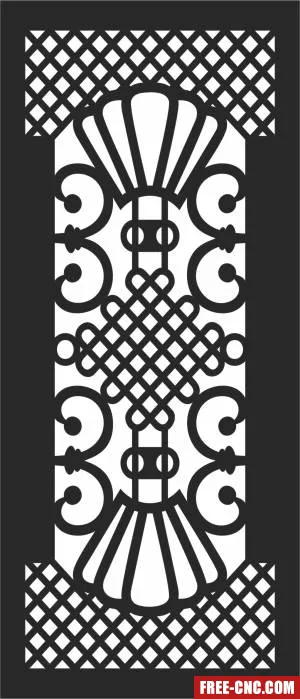 Screen decorative wall screen wall pattern - Download free dxf for cnc plasma cutting