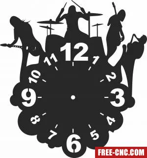 The beatles wall vinyl clock - Download free dxf for cnc plasma cutting