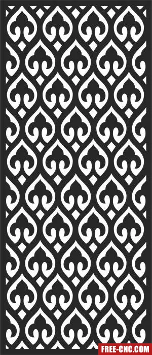 Screen door pattern door wall screen decorative - Free dxf for laser cutting and plasma