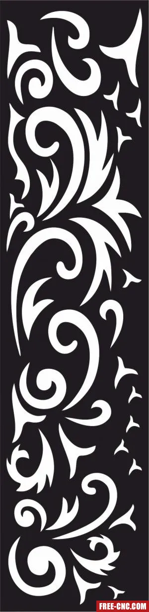 Decorative wall screen panel door pattern - Free dxf download