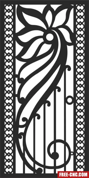 Screen pattern decorative - Free dxf for laser cutting and plasma