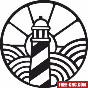 Light house maritime clipart - Free dxf download