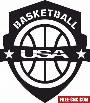 Usa basketball american nba - Free dxf download