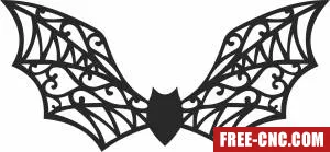 Bat halloween wall decor - Free dxf files ready to cut