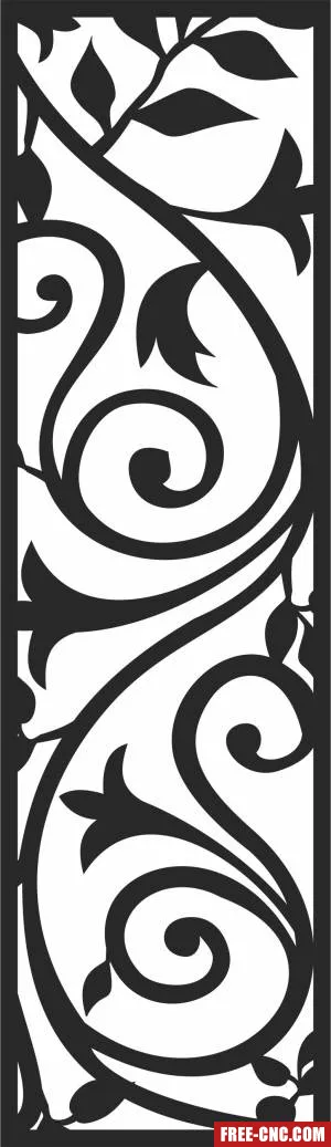 Wall pattern decorative door pattern - Free dxf for laser cutting and plasma