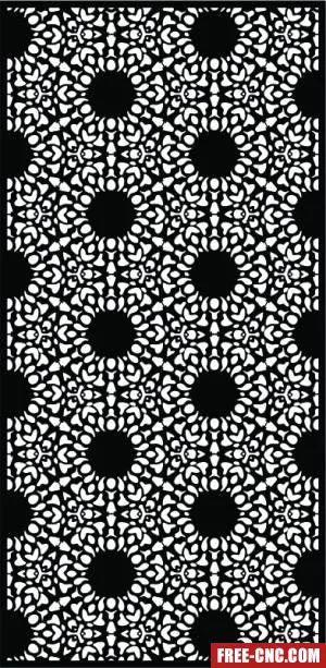 Decorative panel wall separator door pattern - free dxf download