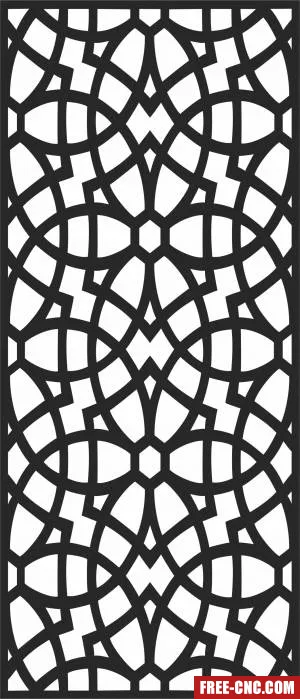 Pattern door decorative - Free dxf download