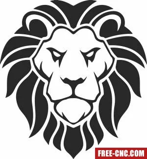 Lion face clipart - Download free dxf for cnc plasma cutting