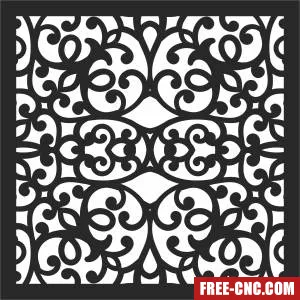 Pattern decorative screen wall screen - Free dxf files ready to cut