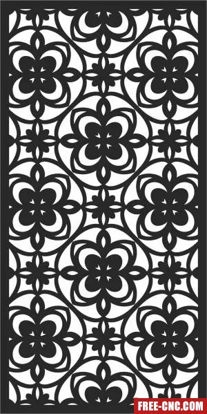Screen door wall decorative wall - Free dxf for laser cutting and plasma