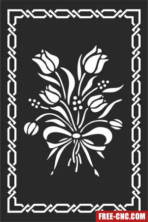 Decorative door decorative pattern - Free dxf files ready to cut