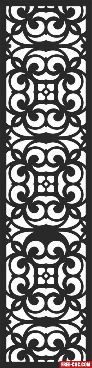 Decorative door decorative door screen - Free dxf for laser cutting and plasma