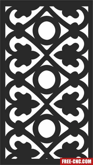 Screen decorative wall screen - Free dxf for laser cutting and plasma
