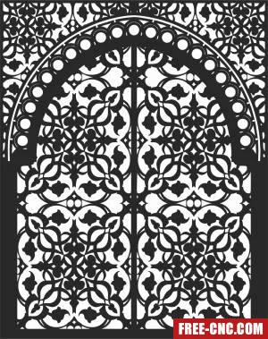 Pattern door wall decorative - Free dxf files ready to cut