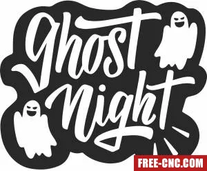 Ghost night halloween - Download free dxf for cnc plasma cutting