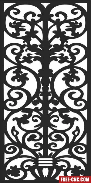 Wall pattern wall door - Download free dxf for cnc plasma cutting