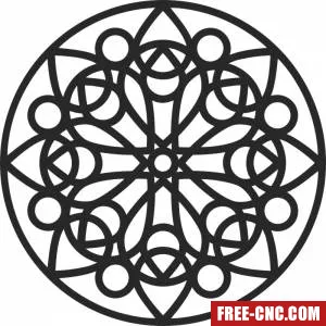 Mandala wall decorative pattern - free dxf download