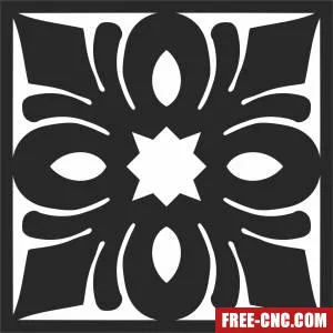 Pattern mandala wall arts - Free dxf for laser cutting and plasma