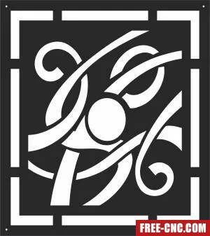 Decorative pattern decorative door - Free dxf download