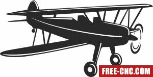 Airplane flying clipart - Free dxf files ready to cut