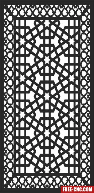 Wall door screen wall pattern - Free dxf files ready to cut