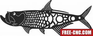 Fish art vector - Free dxf for laser cutting and plasma