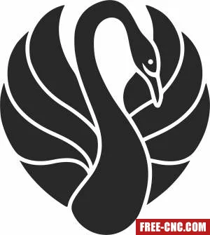 Swan cliparts - Free dxf for laser cutting and plasma