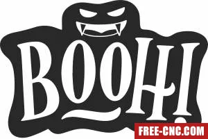 Boo halloween clipart - Free dxf download