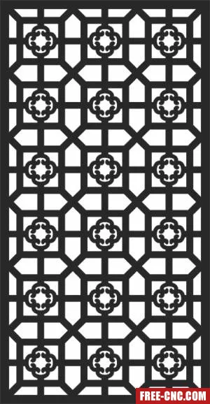 Decorative pattern wall screens panel for doors - free dxf download