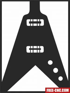 Guitar wall art - Free dxf for laser cutting and plasma