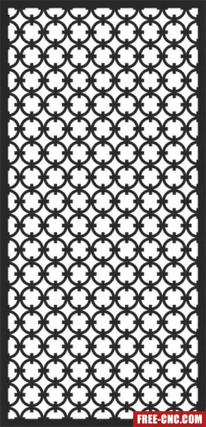 Decorative panels for doors wall screen pattern - free dxf download