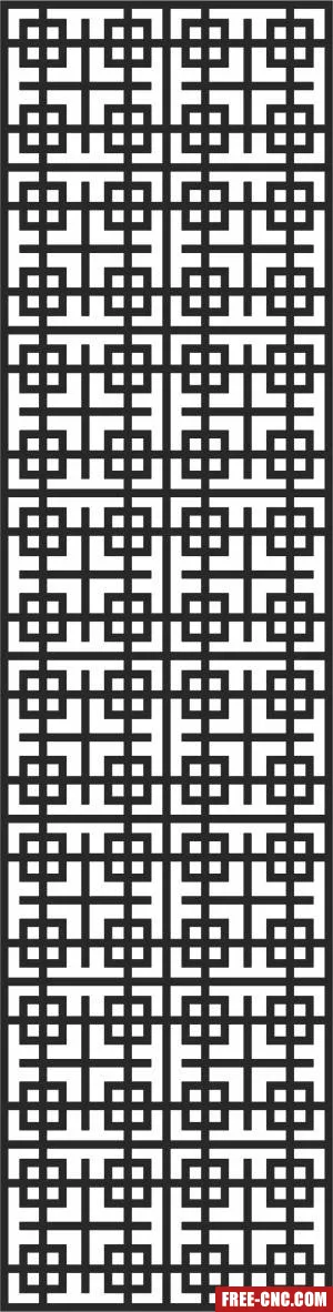 Wall door screen door screen - Free dxf files ready to cut