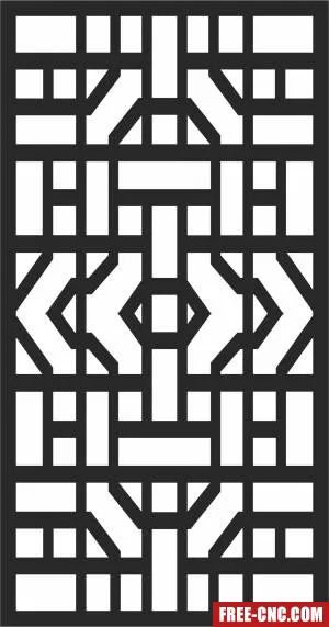 Decorative pattern screen decorative screen pattern - Free dxf for laser cutting and plasma