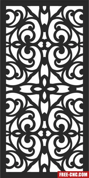 Decorative wall pattern door pattern - Free dxf files ready to cut