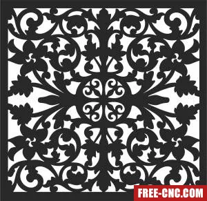 Pattern wall decorative screen - Download free dxf for cnc plasma cutting