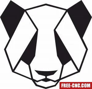 Vector geometric koala bear wall decor - Free dxf download