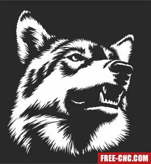 Wolf wall art - Download free dxf for cnc plasma cutting