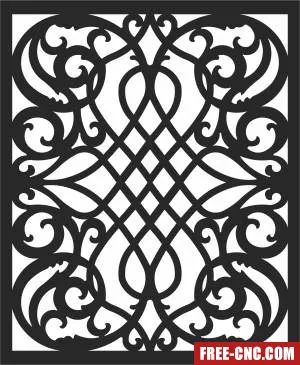 Screen wall screen decorative door pattern - Free dxf for laser cutting and plasma